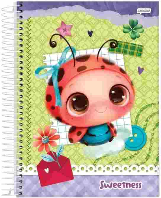 CADERNO ESPIRAL C.D. 1/4  80FLS SWEETNESS